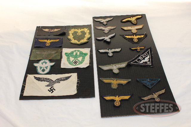 Approx. (22) German Nazi uniform patches - arm bands_1.jpg